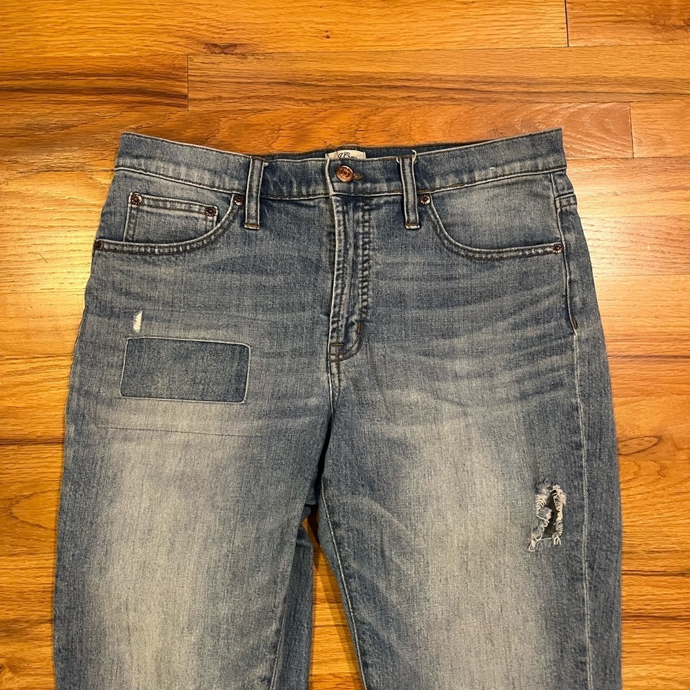 J. Crew Vintage Crop Patchwork Patch Straight Jea… - image 2